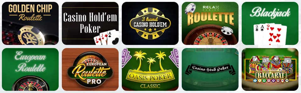 Jeux de table au IwinFortune Casino