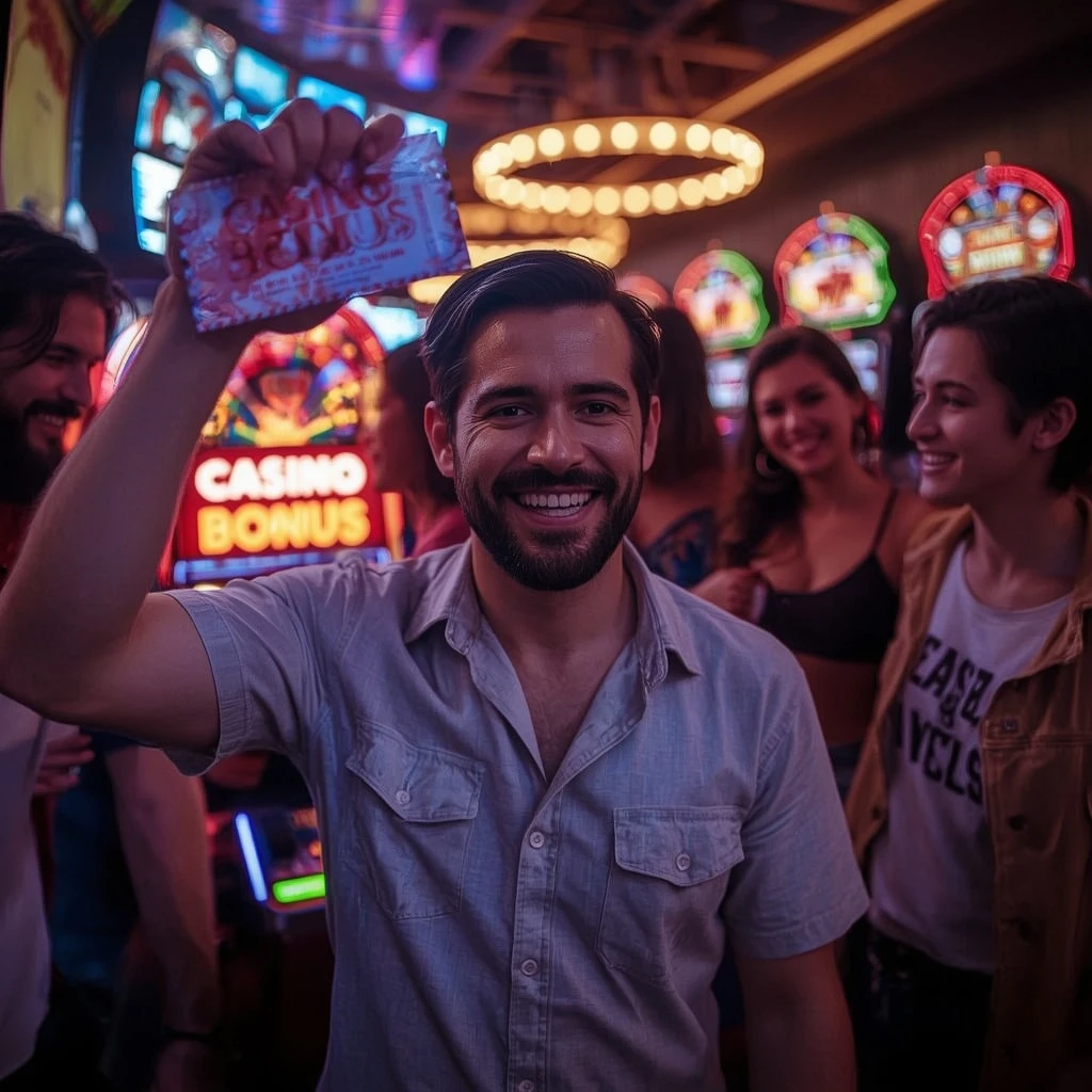 personne tenant un bonus IwinFortune Casino