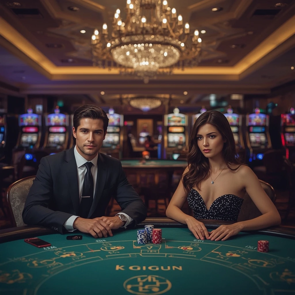 Deux joueurs de poker à IwinFortune Casino